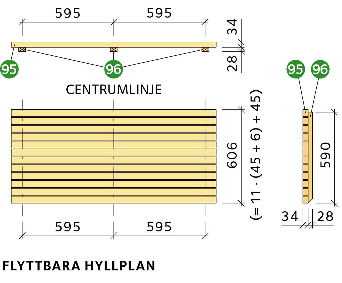 Flyttbara hyllplan