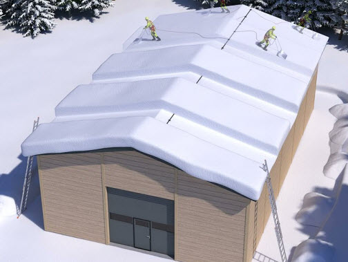 Tänkvärt vid snöskottning från tak